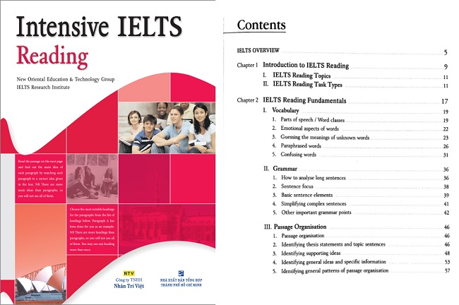 Mục lục sách Intensive IELTS Reading