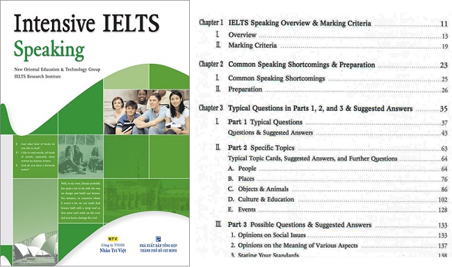 Mục lục sách Intensive IELTS Speaking